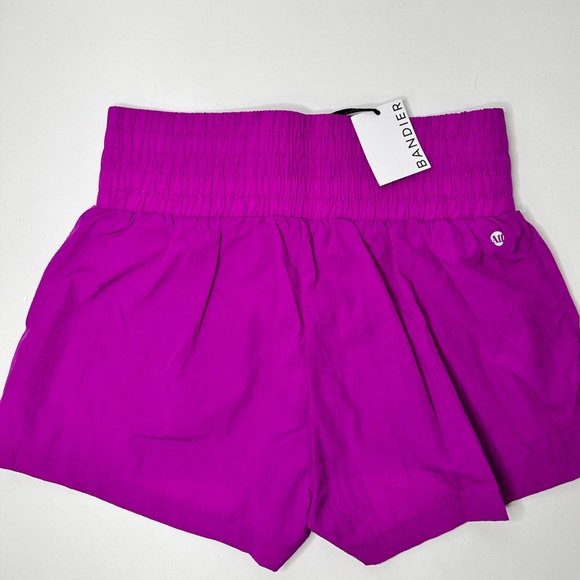 Bandier All Access Sprint Running Shorts With Brief Lining in Phantom Pink - Picture 2 of 5